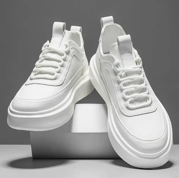 Can’t stop wearing these comfy all-white chunky platform everyday kicks