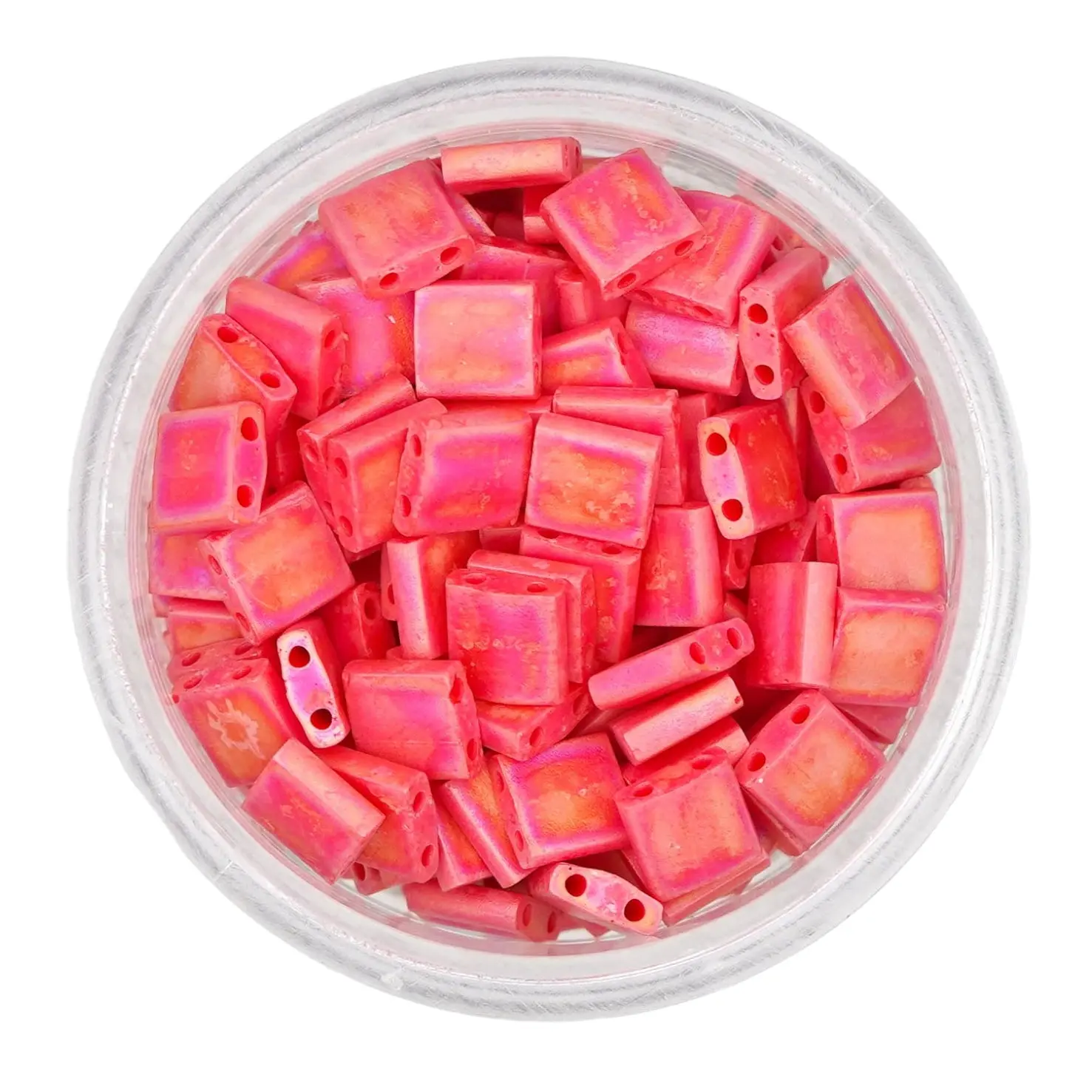 0408FR Matte Red  - Tila Beads