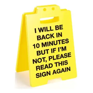 Funny “Out to Lunch, Be Right Back” Office Desk Sign – Hilarious Cubicle Decor & Gag Gift for Coworkers, Bosses & Teammates