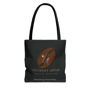 Durable Spun Polyester Tote Bag with Nonwoven Laminate Lining, Double-Stitched Seams and Cotton Webbing Straps for Everyday Use - Custom-Printed with Dye Sublimation - Choose from 5 Handle Colors and 3 Sizes