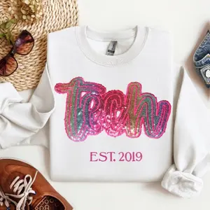 Sequin TECH Embroidery Crewneck