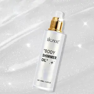 100ML Body Glitter Oil, Long Lasting Lightweight Body Care Oil, Shimmering Skin Care Oil, Prom Party Makeup Supplies, Cosmetic