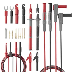 25-Piece Silicone Multimeter Test Lead & Back Probe Kit - Premium Modular Volt Meter Probes with Alligator Clips, 40 in Leads for Automotive Multi Meter Digital & Ohm Meter