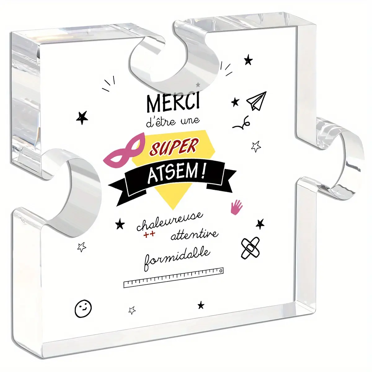 Thank You Gift Card with Stars, Flowers & Ribbon Design, Gratitude Gift for Teachers, Friends, and Mentors, Perfect Appreciation Present