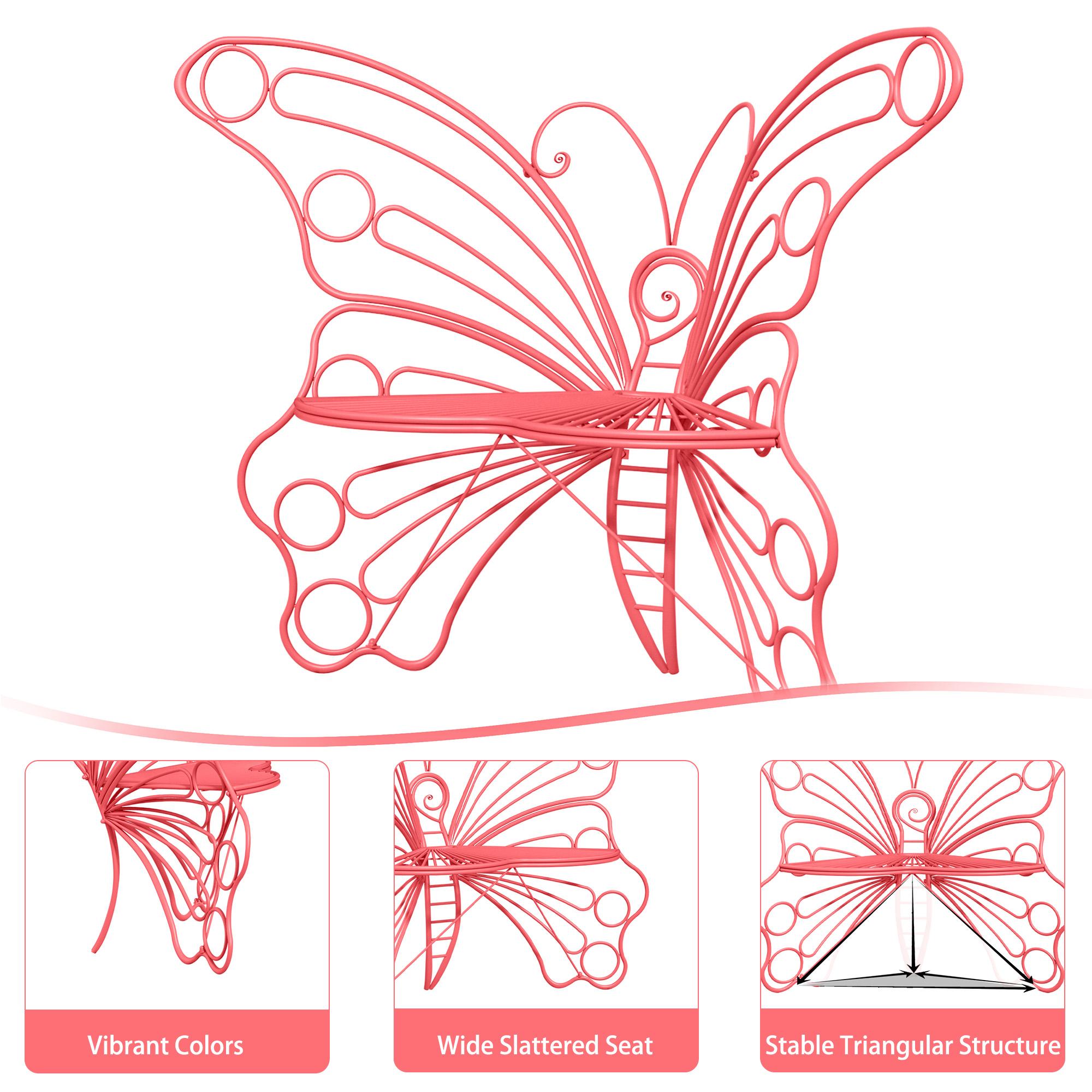 [Summer Vibes]HLR，Outdoor Metal Butterfly Chairs, Y2K Aesthetic, Boho & Cottagecore Style, Seating for Patio, Garden, Backyard, Cute & Sturdy for Plant Lovers, Families, Teens tiktokshopspringglowup,summerwins summerwins