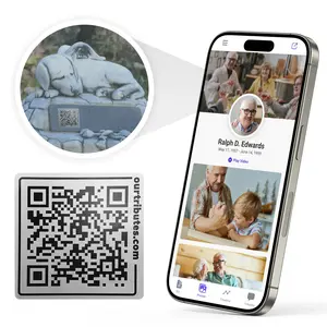 QR Pet Memorial Plaque and Webpage for Photos Videos and Heartfelt Messages