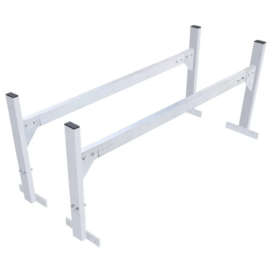 【DealsForYouDays】VEVOR Van Roof Ladder Rack, 2 Bars, 331 LBS Capacity, 46.5 - 68.1 Adjustable Steel Roof Racks, Compatible with Chevy Dodge Ford GMC Express Savana, Universal Design, WhiteVEVOR Super Brand Day