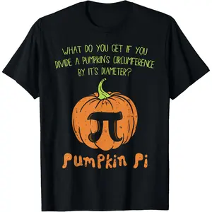Pumpkin Pie Math Shirt Funny Halloween Thanksgiving Pi Day T-Shirt