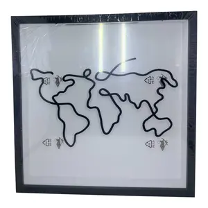 Adventure Archive Travel Shadow Box - World Map Memory Display