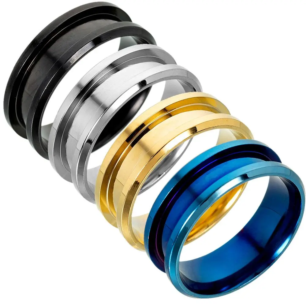 8mm Handmade Metal Blank Rings DIY Jewelry Making Supplies Craft