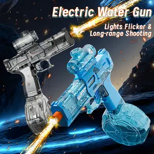 2026 Electric Water launcher , Automatic Squirt Gun with a Long Range of up to 26 Ft, LED Light Large