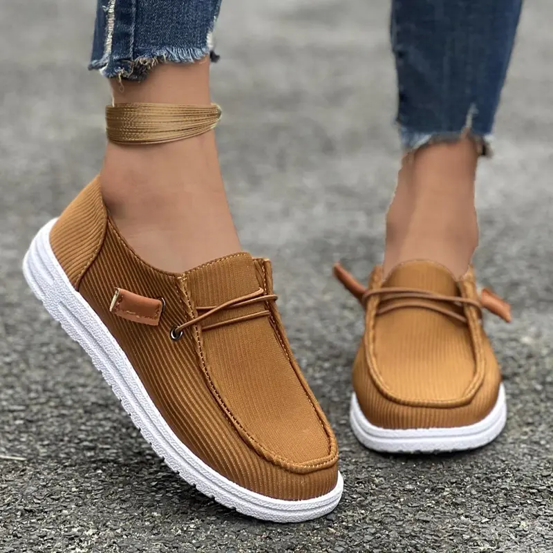Women's Fashionable Solid Color Loafers, Casual Comfortable Slip on Shoes, Flats Shoes for Daily Wear, Lightweight Breathable Shoes for All Seasons, Walking Shoes, Everyday Wear Footwear
