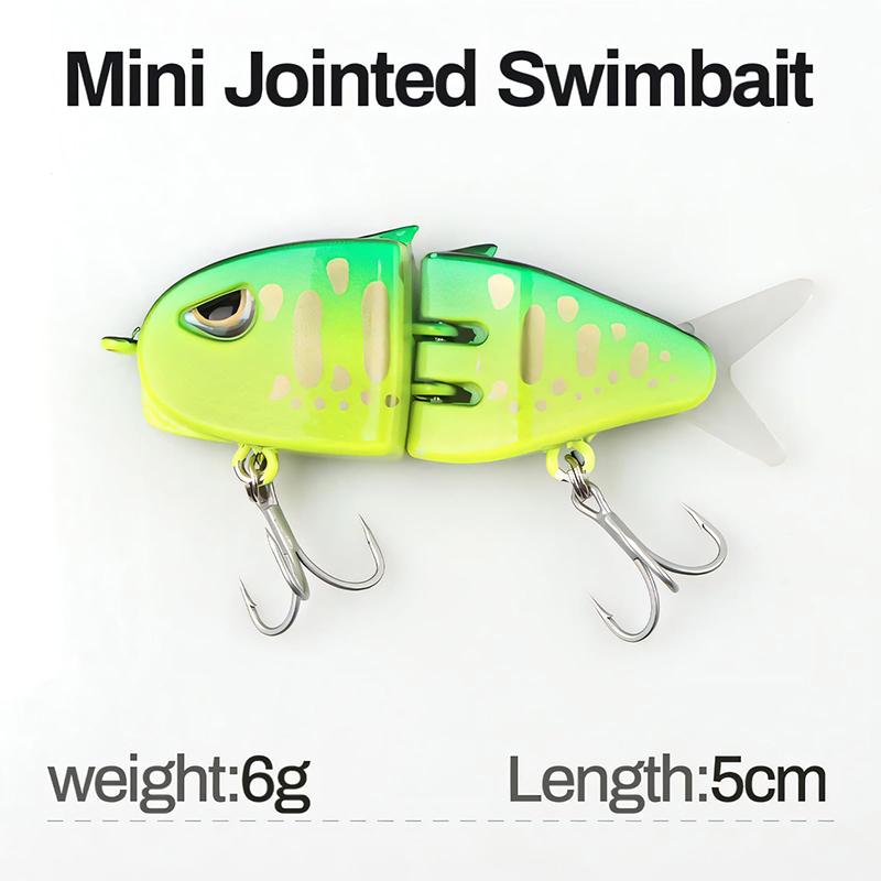 Mini Rbber Lures Mini Glide Bait for Bass Fishing Raptor Fishing Lures with Hooks ...