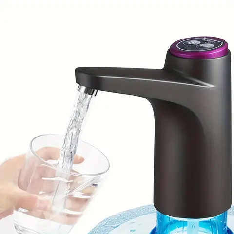 USB Rechargeable Water Bottle Pump, Multifunction Portable Electric Water Bottle Dispenser, Foldable Automatic Drinking Pump, Water Dispenser for Outdoor Camping