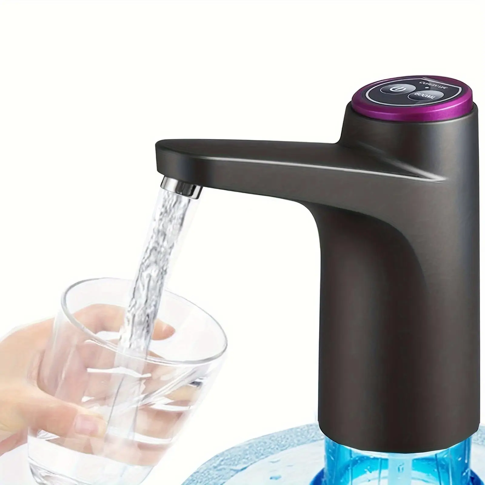 USB Rechargeable Water Bottle Pump, Portable Electric Water Bottle Dispenser, Foldable Automatic Drinking Pump, Water Dispenser for Outdoor Camping