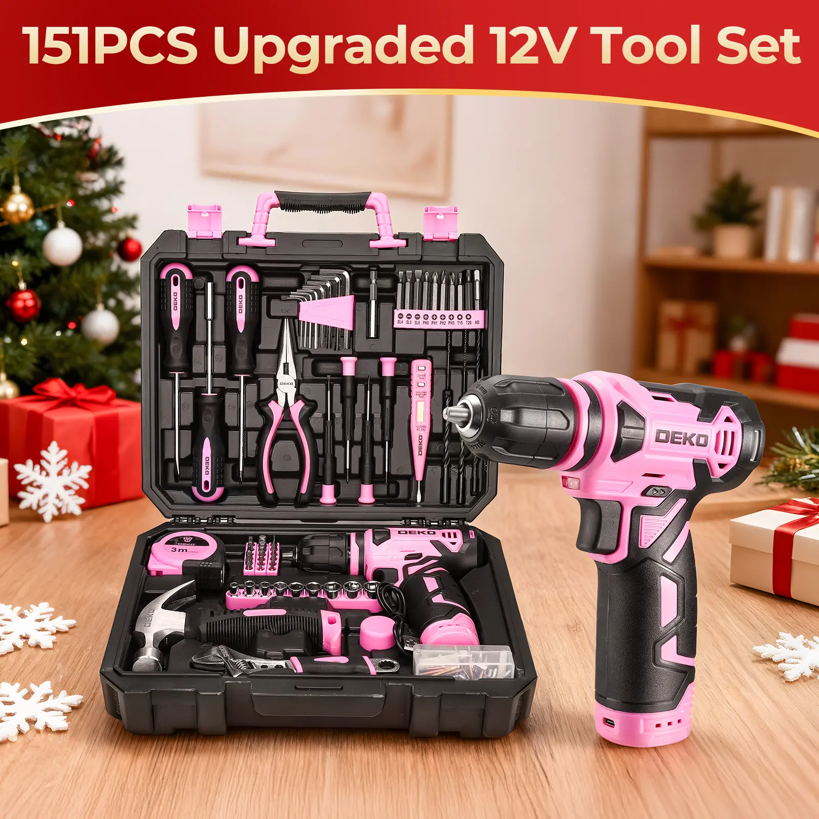 Pink 151-piece Tool Kit