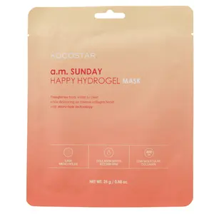 [Kocostar] a.m. Sunday Happy Hydrogel Mask Made with Norwegian Collagen | Promotes Skin Elasticity and Deeply Hydrating (1 sheet, 0.88 oz)