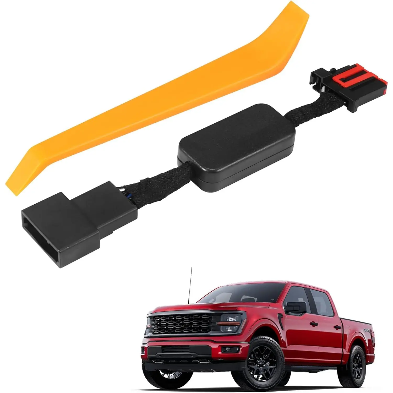 Autostop Eliminator Fit for 2021-2025 Ford F-150, Plug & Play Car Start Stop Eliminator, Auto Start-Stop Disabler Accessories, No Error Codes, Just Fits for Trucks with A-OFF Button, 6 Pin Connector