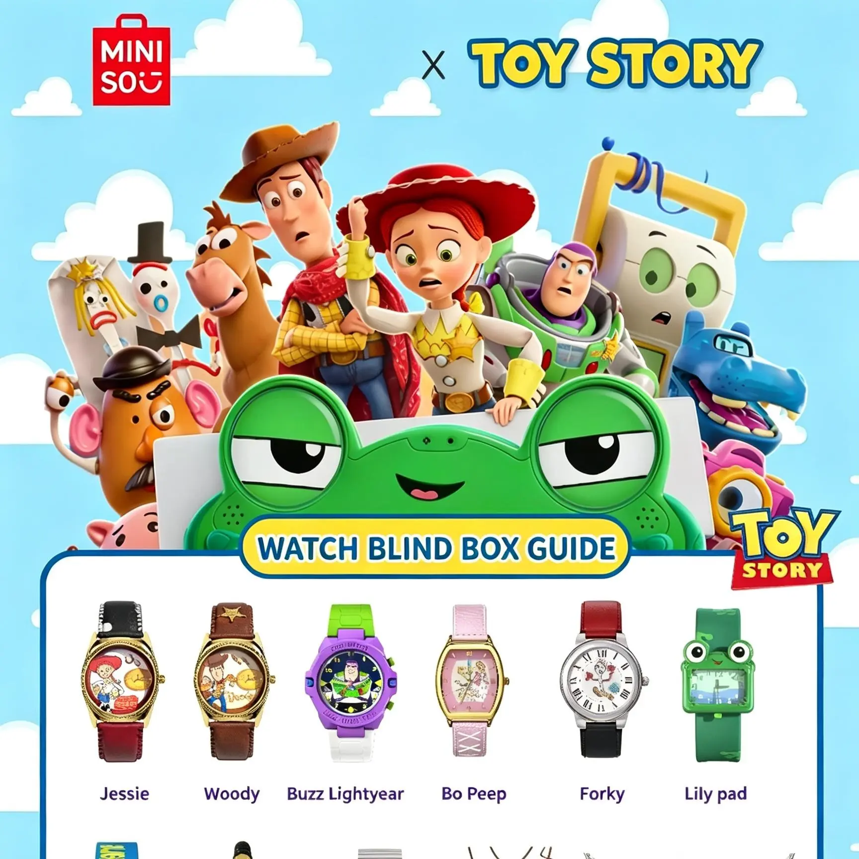 Disney Toy Story Themed Mystery Box Wrist Watch, lightweight analog watch with colorful soft straps, trendy desktop collectible, delicate holiday present for toy lovers of all ages.