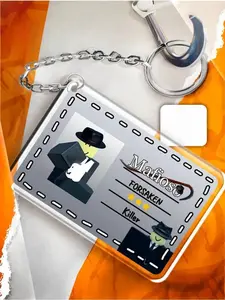 Forsaken Mafioso Keychain, Roblox Acrylic Keychain, Mafioso Keyring Acrylic, Perfect Gift for Fans, Collectible Character Charms, Backpack & Bag Accessories