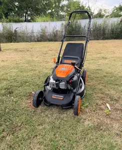 21” Self Propelled Lawn Mower Gas, 170CC 4-in-1 Mulch/Rear Bag/Side Discharge/Rear Discharge, Walk-Behind Gas Lawnmower with 7-Position Cutting Height, Foldable Gas Powered Lawn Mowers for Yard Garden
