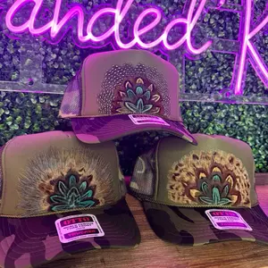 Camo Feather Trucker Hat
