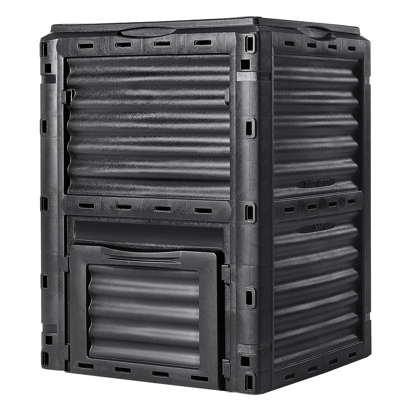 VEVOR Garden Compost Bin 80 Gal, BPA Free Composter, Large Capacity Outdoor Composting Bin with Top Lid and Bottom Door, Easy Assembling, Lightweight, Fast Creation of Fertile Soil#BackToSchool