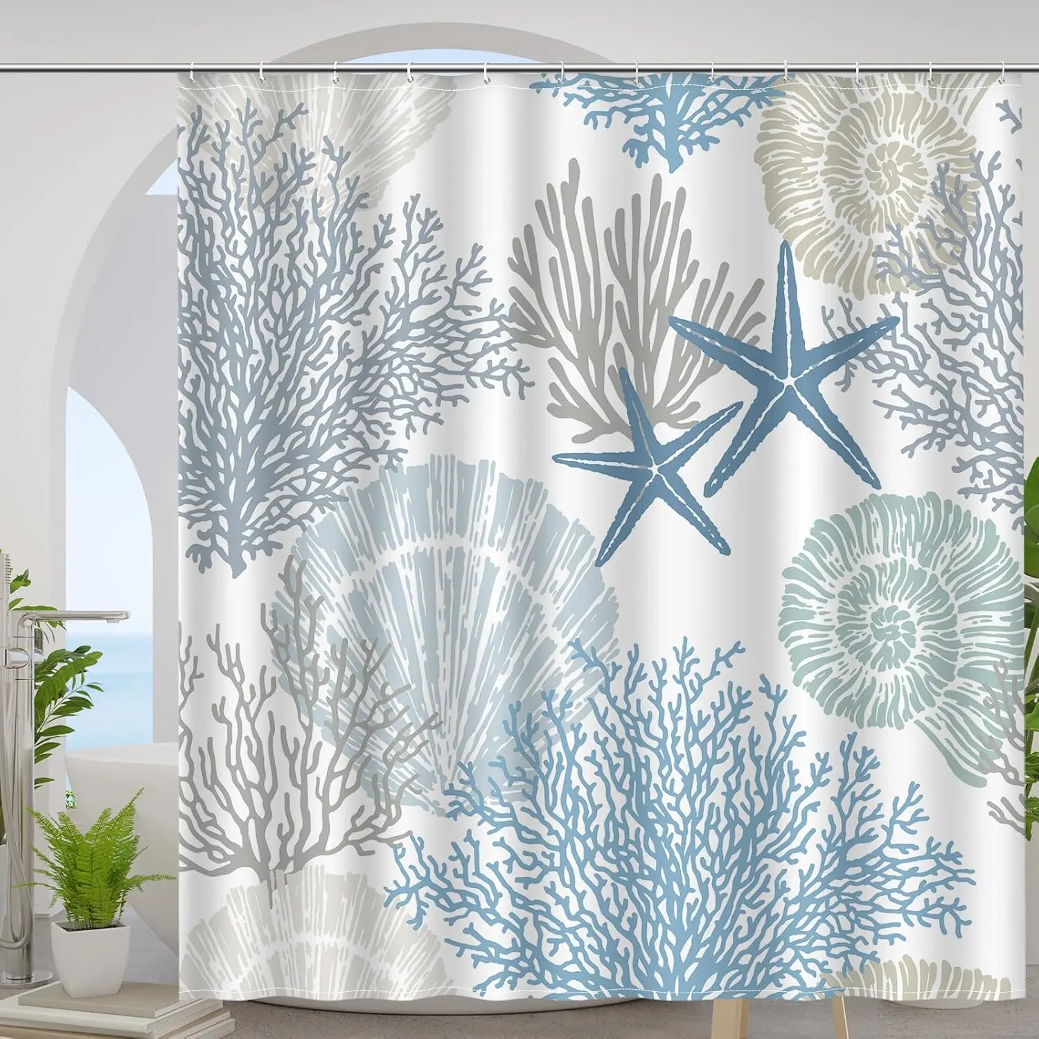 Blue White Starfish Coral