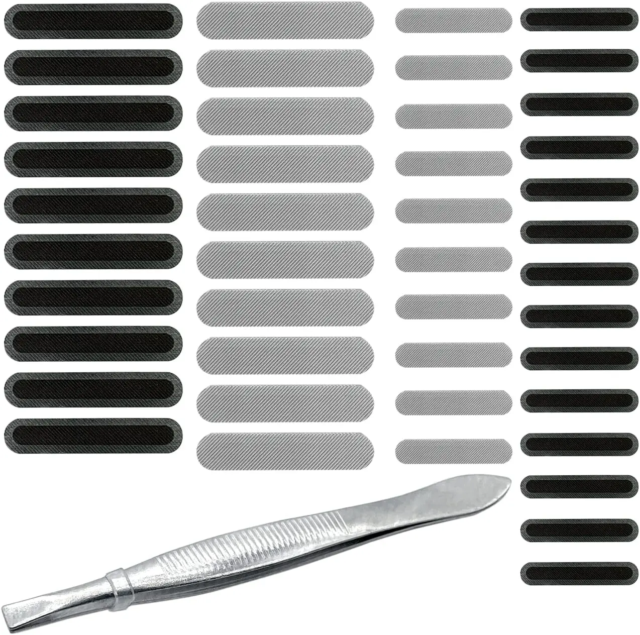 44-Pack Phone Speaker Dustproof Sticker Protector Kit with Tweezers, Mesh Net Adhesive Covers, 2 Sizes, 2 Colors, Compatible with iPhone 15/14/13/12/11 Pro Max Mini X XS XR Plus (Mobile Phone Accessories)