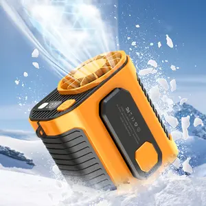 Portable Waist Clip Fan, High Speed Personal Cooling Fan with LED Light, USB Rechargeable Waist Belt Fan for Outdoor Camping Hiking Climbing Running Sports, Summer & Back to School Gifts