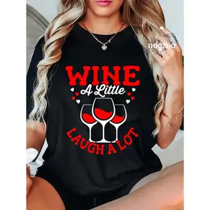 100% Cotton Wine Tasting Wine A Little Laugh A Lot Wine Taster T-Shirt