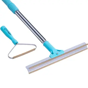 Dr. Wiggles Pet Hair Remover Broom with Free Handheld Rake: Adjustable Pet Hair Removal Broom and Handheld Pet Hair Removal Rake