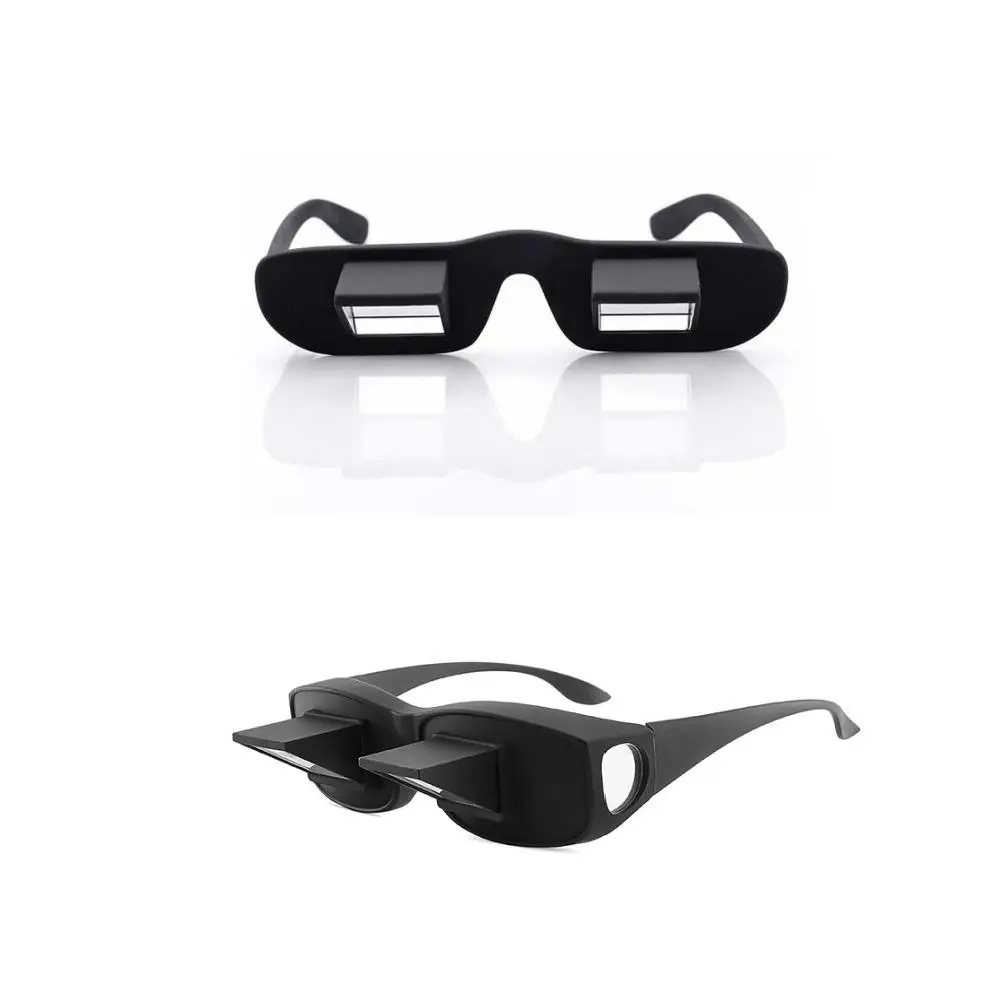Comfort Lazy Reader Glasses for Reading & Watching Tv in Bed, Prism Glasses Upside Down Goggles, Lightweight Durable Glasses, Trendy Reading View Glas