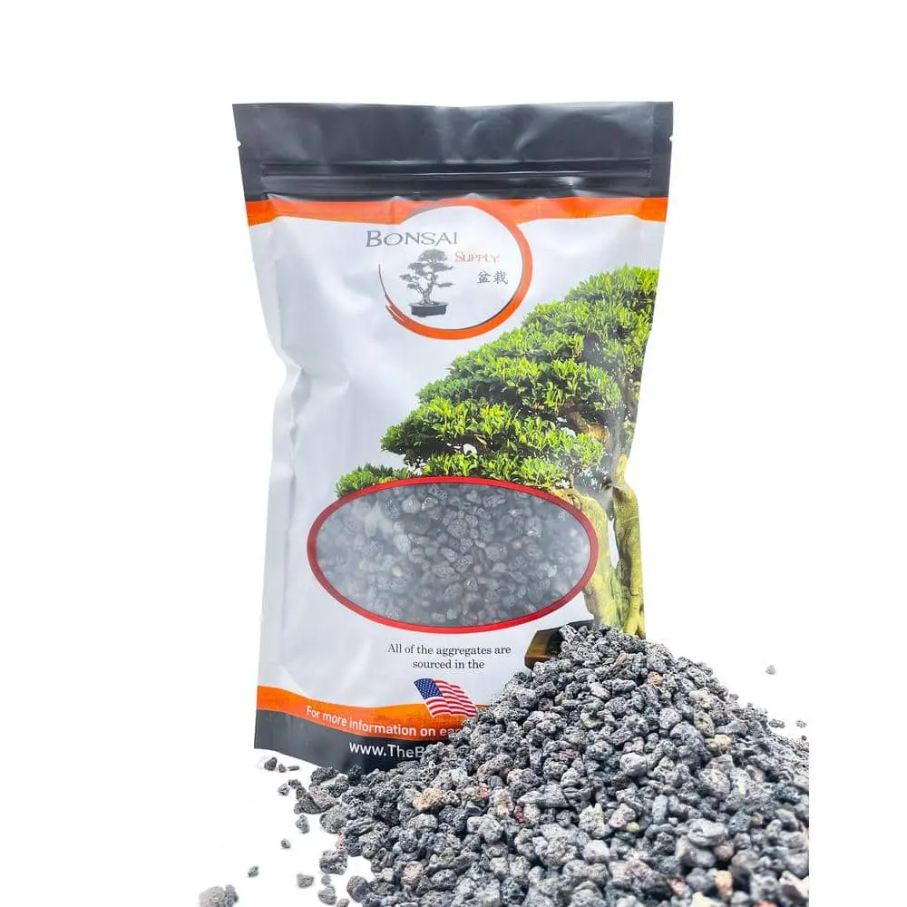 The Bonsai Supply Lava Rock Black 2/20 Qt., 1/4 in. Size Particle