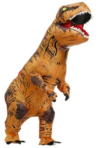 Halloween Inflatable Dinosaur Costume, Polyester Adult Fancy Dinosaur Suit, Blow Up Trex Costume, Full Body Dino Costume for Halloween Cosplay Party