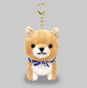 Amuse Mameshiba Sankyoudai Mametaro Puppy Dog Plush Keychain Backpack Key Chains Hook Adorable Puppy KeyRings Plushie Keychain Backpack Hanger Charms