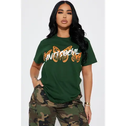 Anti Social Energy Graphic Tee - Hunter