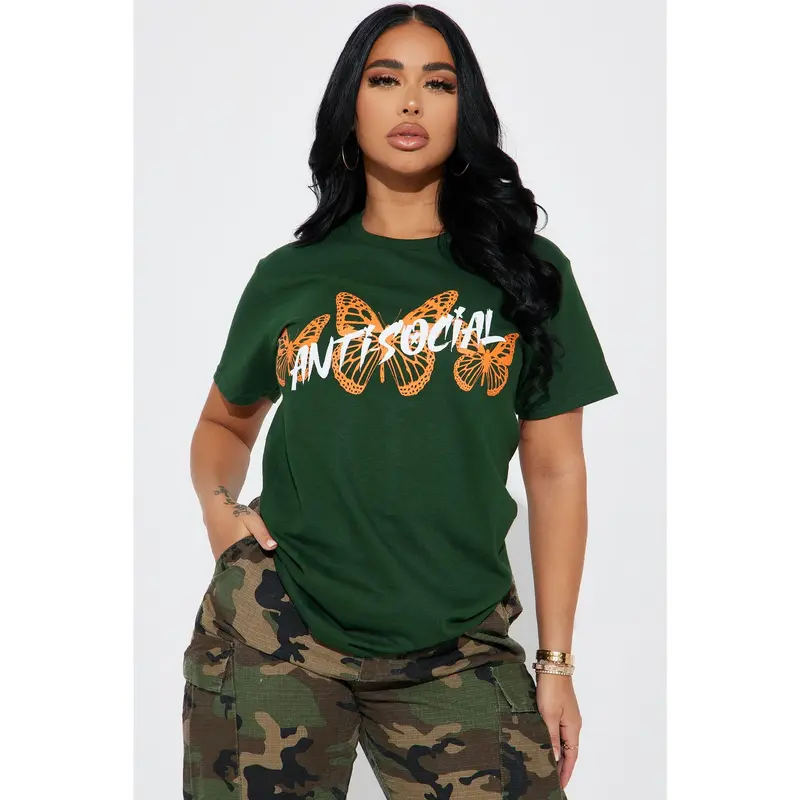 Anti Social Energy Graphic Tee - Hunter