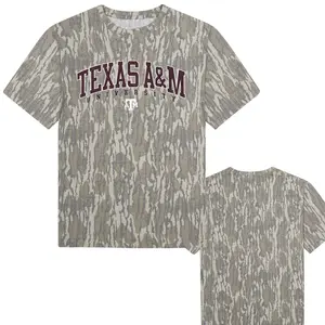 Mossy Oak Maroon Texas A&M Camo BOTTOMLAND 3D Shirt, Hunting 3D Tee,  Gift For Dad, Gift For Him