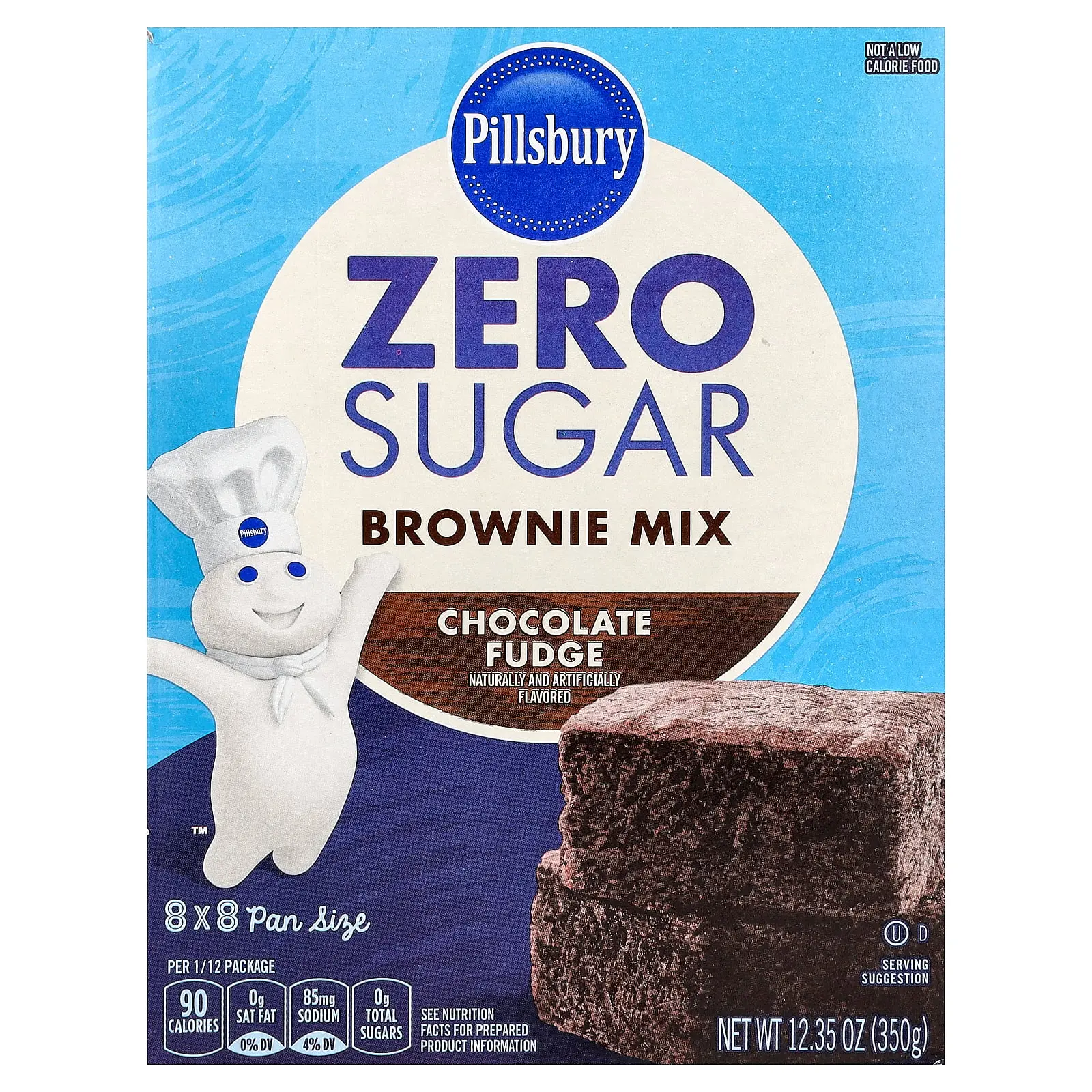 Pillsbury Zero Sugar, Brownie Mix, Chocolate Fudge, 12.35 oz (350 g)