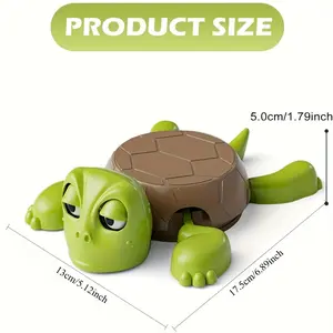 Turtle Coaster, 3D Printed Funny Tea Coasters with Interactive Expression, Turtle Cup Holder, Insulated Drink Mat for Coffee and Wine Glasses, Home Decor and Kitchen Accessories (Green)