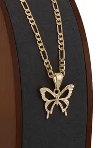 grandson gift Elegant Gold-Plated Butterfly Pendant with 18-Inch or 24-Inch Chain Timeless Design for Everyday Wear or Dramatic Looks jewelry woman jewelry gift