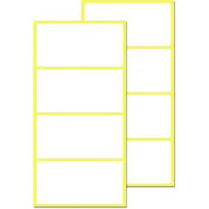 200 Pack, 4" x 2", Labels Stickers for Storage Bins - Matte White