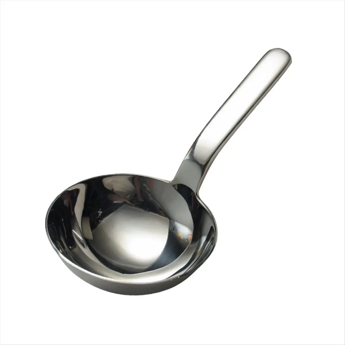 Stainless Steel Thick Deep Soup Ladle - Short Handle, Big Round Head Kitchen Accessory, Utensil for Home Stirring, Soup and Noodle Serving