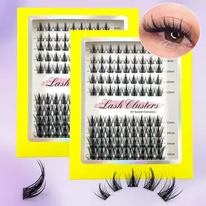 90 Clusters Lash Clusters Individual Lashes Volume Cluster Lashes CC Curling Natural Look Manga Lashes Individual False Eyelashes DIY At Home