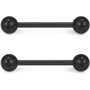 14G 9/16 Inch Bioflex Flexible Acrylic Straight Tongue Nipple Ring Retainer Piercing 14-30PCS