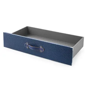 Texture Brand - Rolling Under Bed Storage Drawer - Navy Diamond