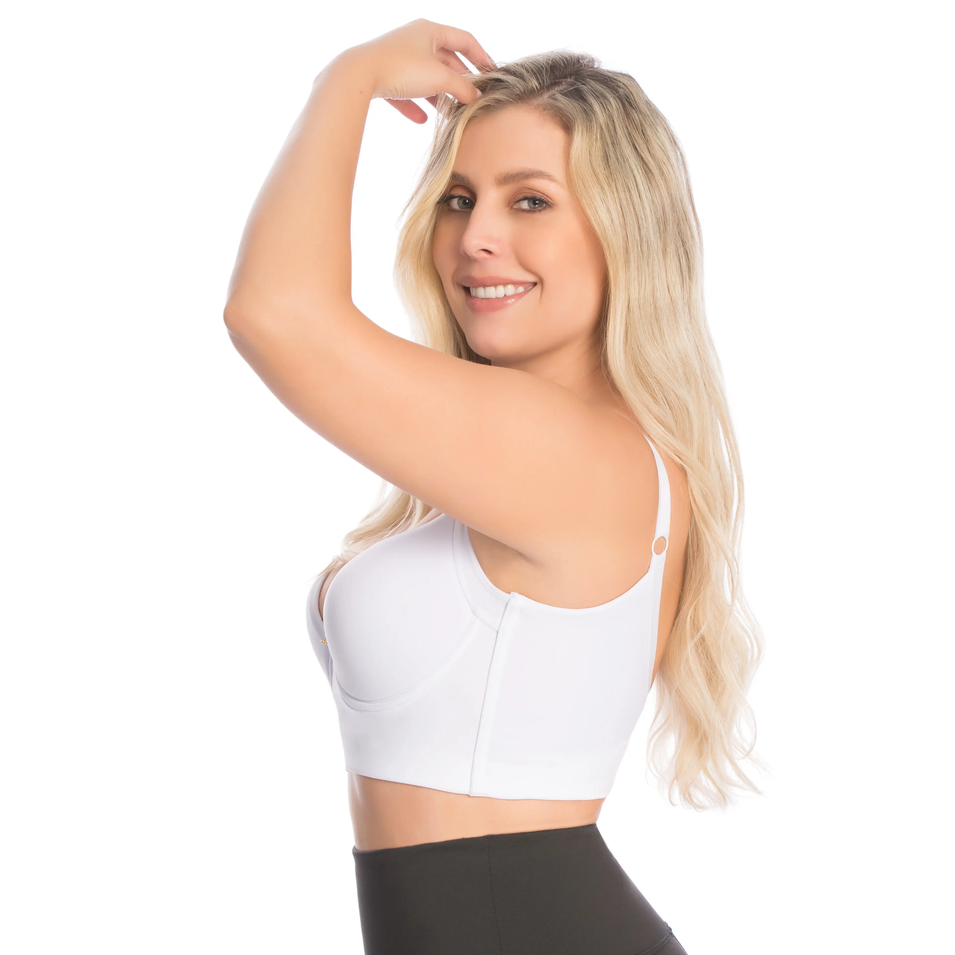 Full Support Bra Essential High Back Coverage and Shaping Bra with High Coverage Cups Women's Post-Surgical Bra Faja Colombiana Everyday Adjustable Womenswear Tummy Control Solid Color