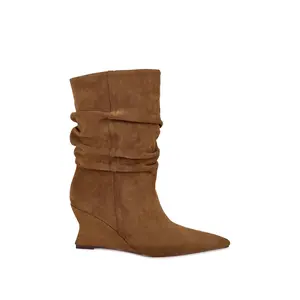 ASAF-TAN WEDGE BOOTIE