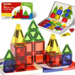 26/56pcs Christmas Mini Magnetic Building Blocks, Creative Building Blocks for Kids, Travel-Friendly Toy with Iron Box, Kids Magnetic Construction Set, Ideal Gift for Boys and Girls